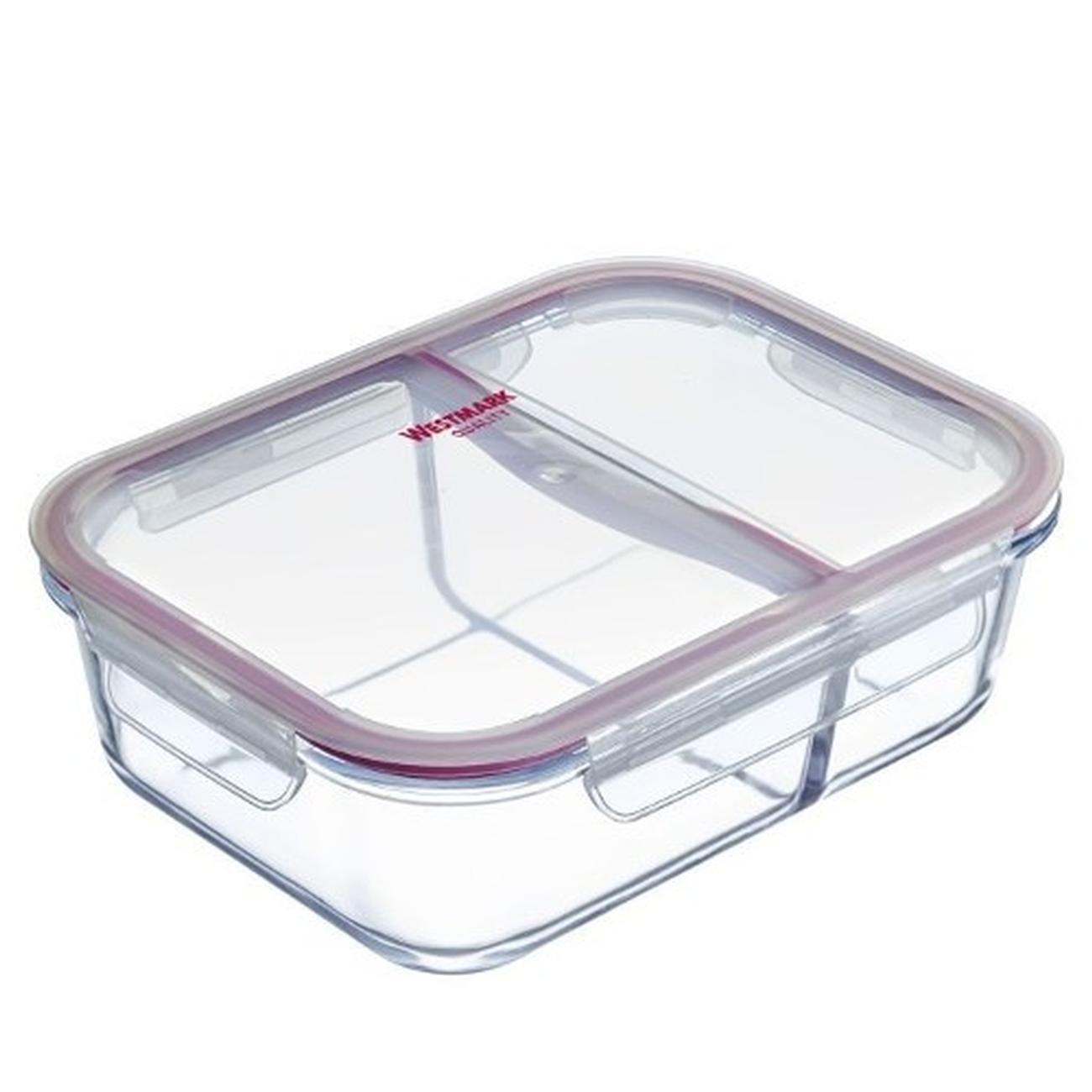 2 compartment glass food containers