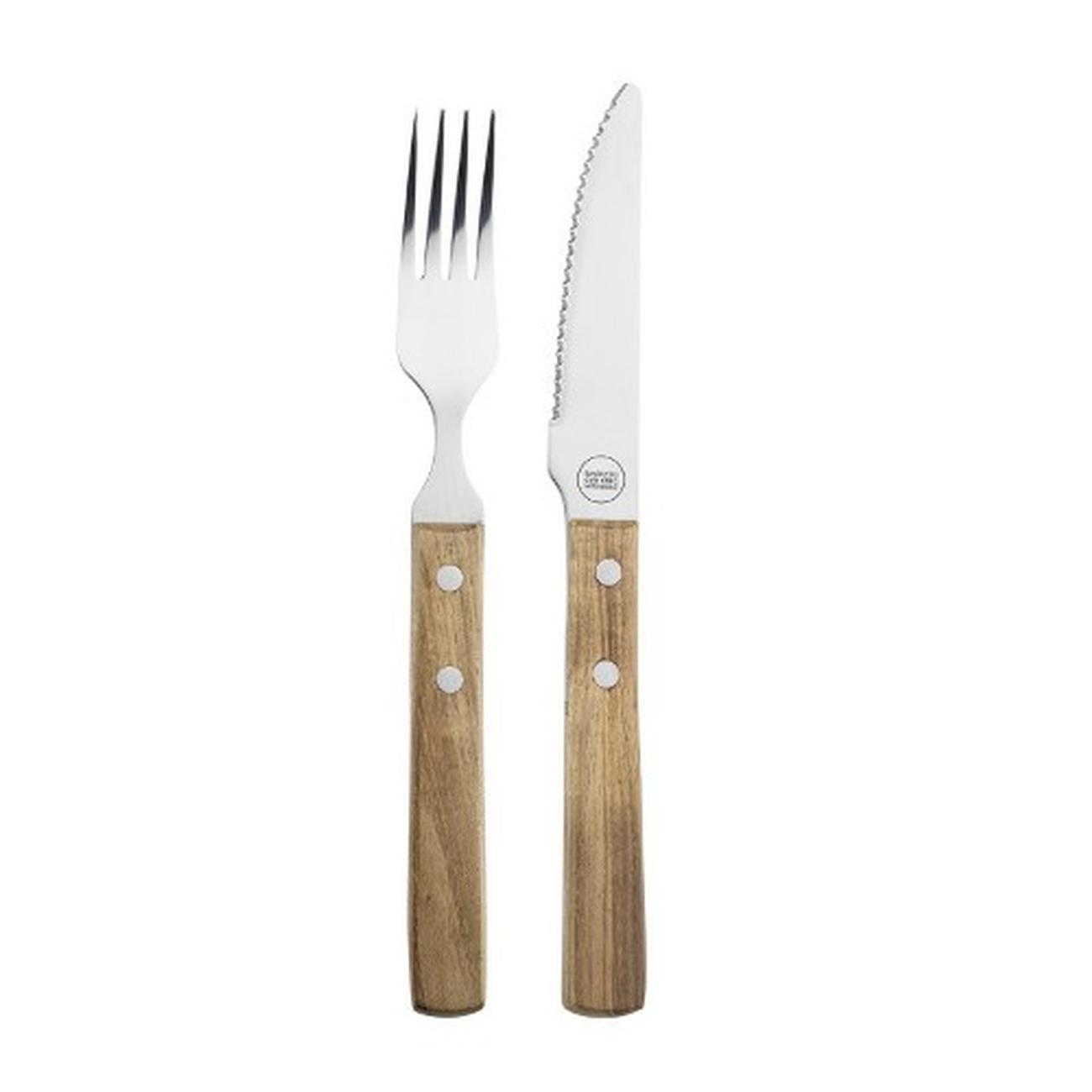 Taylor's Eye Witness Maple Steak Knife & Fork
