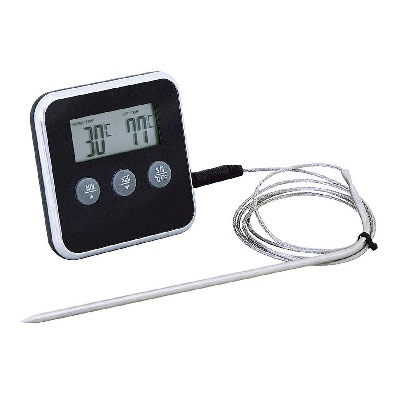 Zassenhaus Kitchen Timer with Magnet Retro Collection `Speed` in Stainless Steel