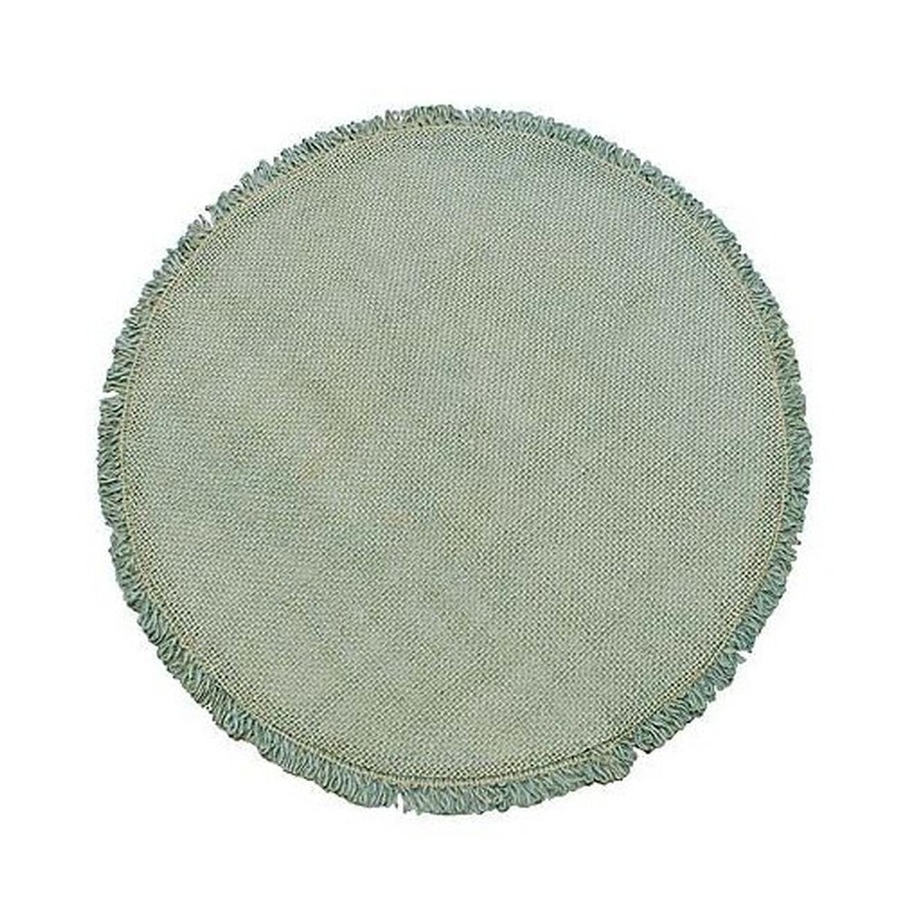 Walton & Co Circular Jute Placemat Moss Green 35cm
