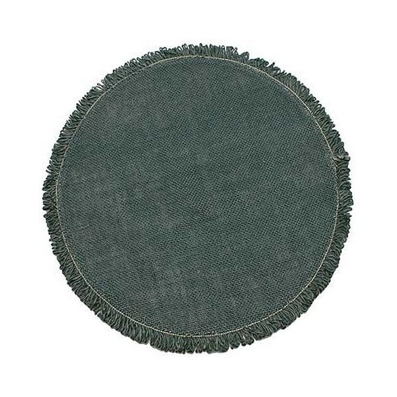 Walton & Co Circular Jute Placemat Slate Green 35cm