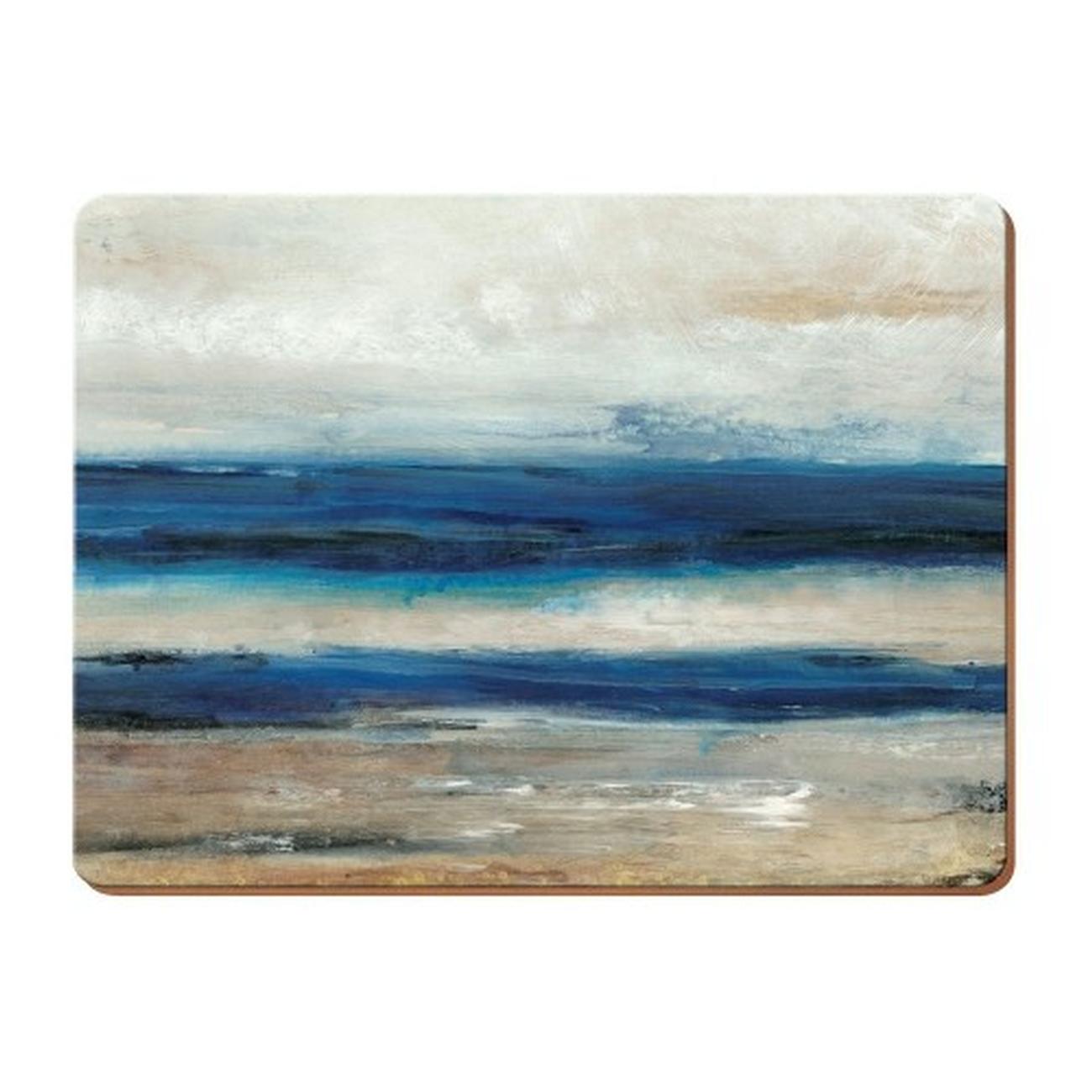 Creative Tops Blue Absract Pack Of 4 Large Premium Placemats