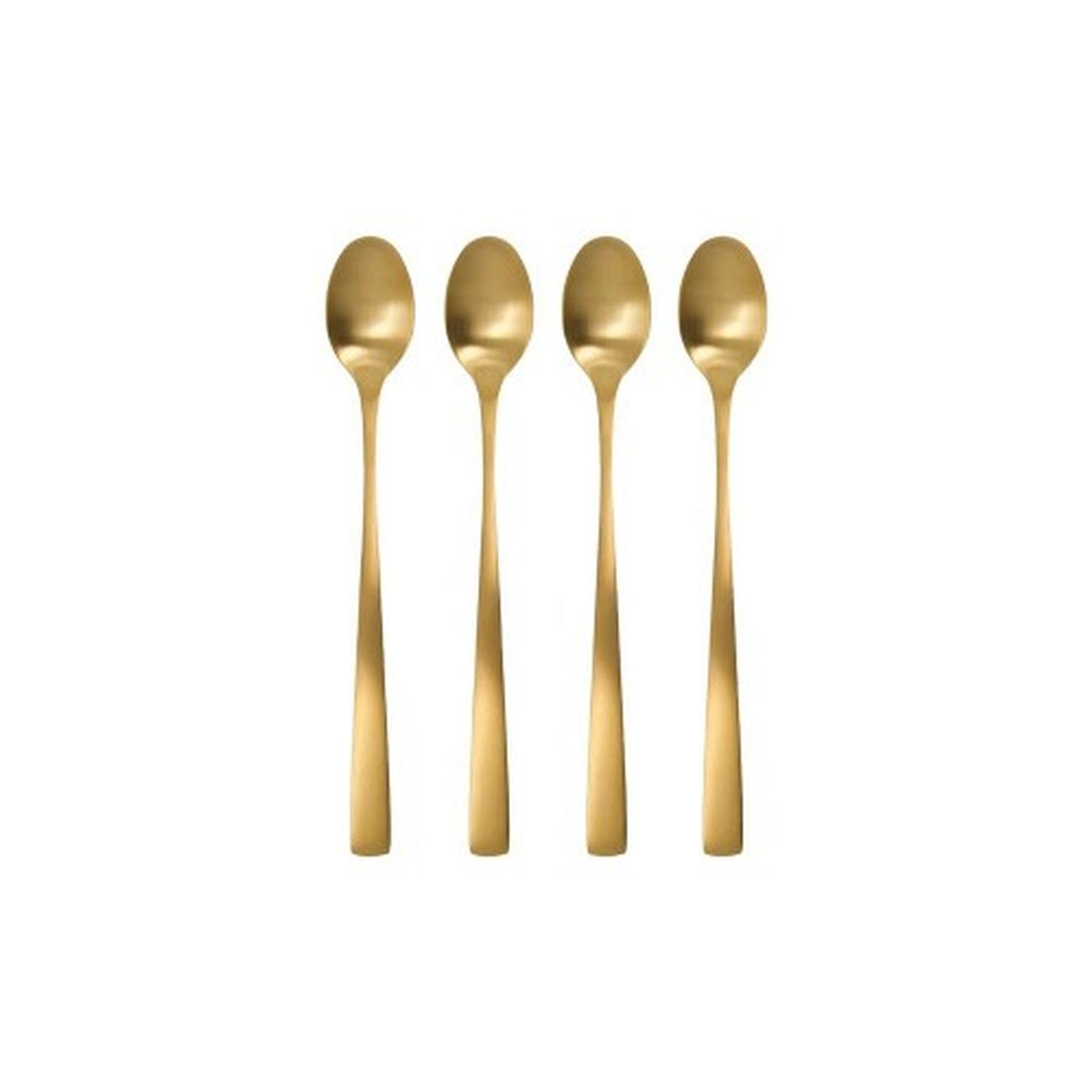 Bergner Set Of 4 Stainless Steel Latte Spoons Coffee & Tea Lovers BG 46105 Mm