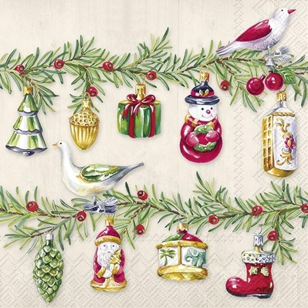 IHR Christmas Lunch Napkins Christmas Garland