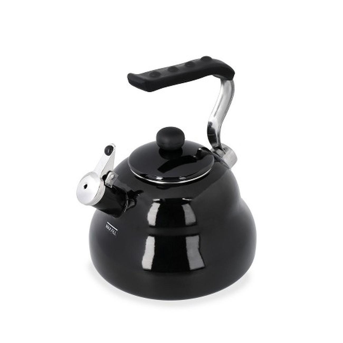 La Cafetière Steel Whistling Kettle 2L Black