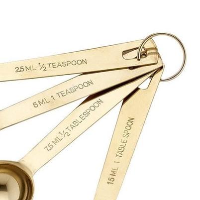 Ladelle Lawson Gold Measuring Spoons