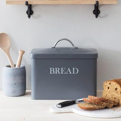 Garden Trading Rectangular Bread Bin Charcoal