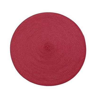 Walton & Co Circular Ribbed Placemat Red