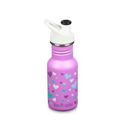 Klean Kanteen Kid Narrow Classic Sport 355ml Bottle-Orchid Hearts