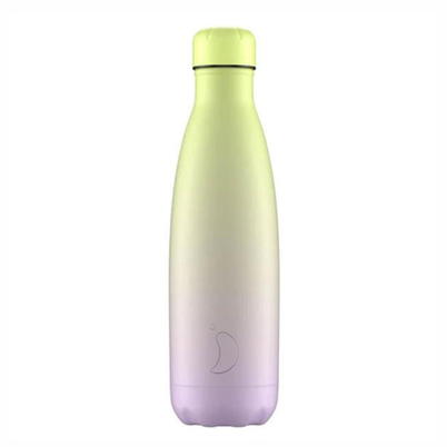 Chilly's 500ml Water Bottle Matte Lime & Lilac Gradient