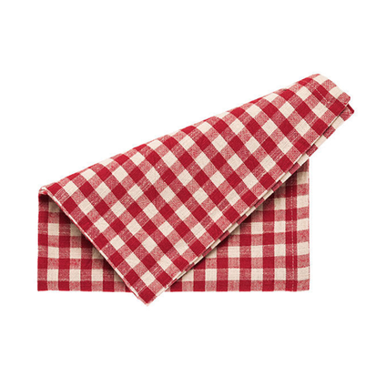 Walton & Co Gingham Napkins Red Set of 4