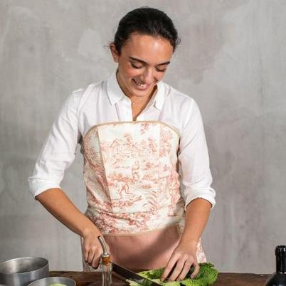 La Gradisca Apron Pink Toile de Jouy