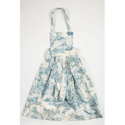 Gilda Apron Blue Toile de Jouy