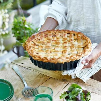 Emile Henry Deep Flan Dish Cedar Green 24cm 