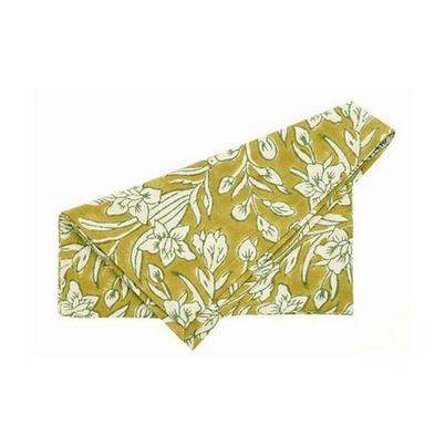 Walton & Co Lily Handblock Print Lemon Napkin Set of 4