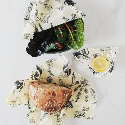 Beeswax Food Wraps Pack of 3 By MILLBEE