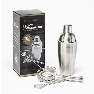 CellarDine 3pc Cocktail Shaker Set