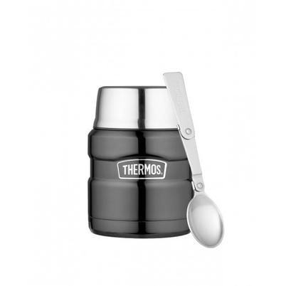 Thermos Stainless King Food Flask 470ml Gun Metal