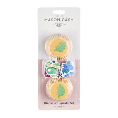 Mason Cash 48 Dinosaur Cupcake Cases & Toppers