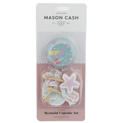 Mason Cash 48 Mermaid Cupcake Cases & Toppers