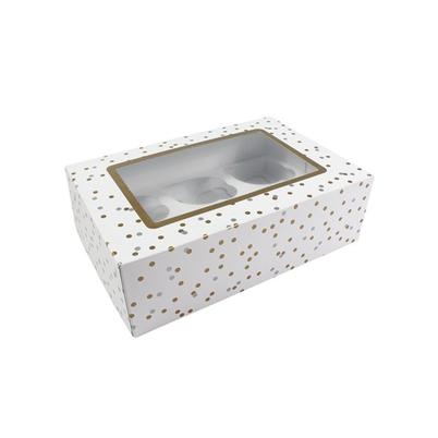 Culpitt Metallic Spot Box for 6 or 12 Cupcakes