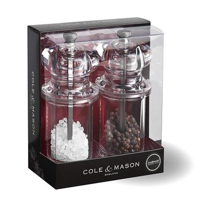 Cole & Mason 505 Acrylic Precision Salt & Pepper Mill Gift Set 140MM