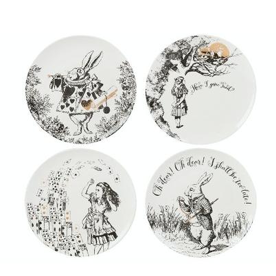 Alice In Wonderland Set of 4 Side Plates