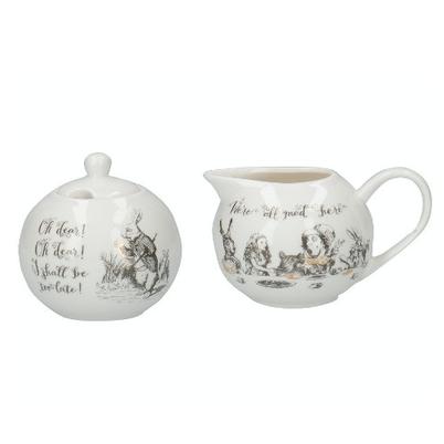 Alice In Wonderland Sugar Bowl & Creamer Set