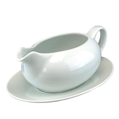 Apollo Porcelain Gravy Boat & Saucer 550ml