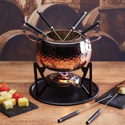 Artesa Copper Effect Fondue Set