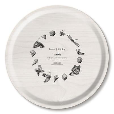 Jamida Audubon Round Birch Tray Multi by Emma J Shipley 39cm