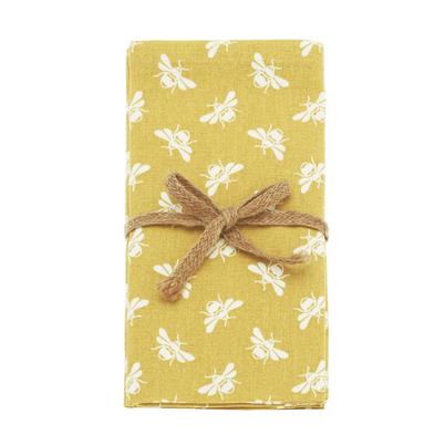 Walton & Co Bee Napkins Orche Set of 4
