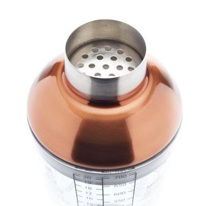 BarCraft Boston Copper Finish Cocktail Shaker 650ml