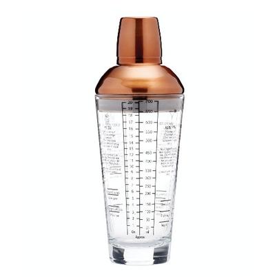 BarCraft Boston Copper Finish Cocktail Shaker 650ml