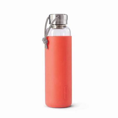 Black & Blum Glass Water Bottle Coral