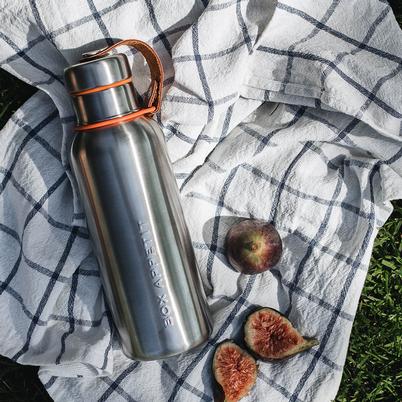 Black and Blum 750ml Insulated Water Bottle Large Stainless Steel Orange