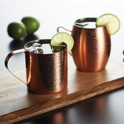 BarCraft Copper Hammered Moscow Mule Mug