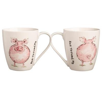 Price & Kensington Back to Front Pig Fine China Mug