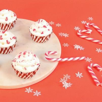 PME 30 Foil Cupcake Cases Candy Cane