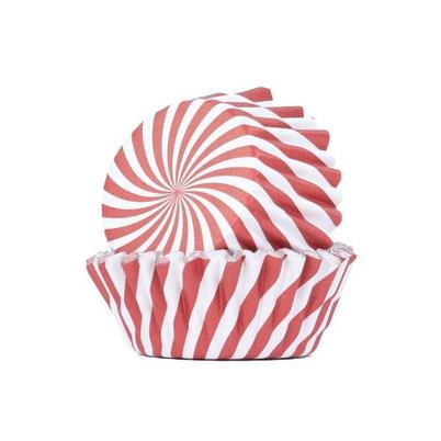 PME 30 Foil Cupcake Cases Candy Cane