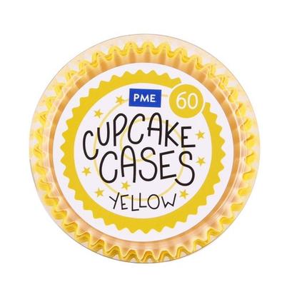 PME 60 Cupcake Cases Yellow