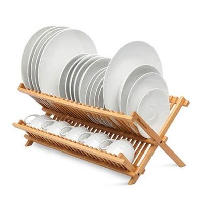 Bamboo Foldable Dish Drying Rack