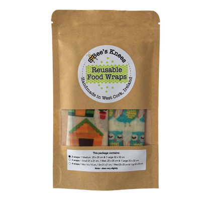 Bee's Knees Reusable Food Wraps Pack of 2