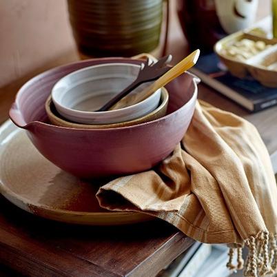 Dahlia Serving Plate Brown