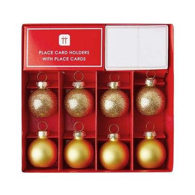 Botanical Nutcracker 8pk Gold Baubles Place Card Holders