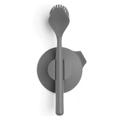 Brabantia Dish Brush with Suction Cup Holder Grey