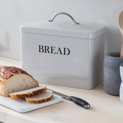 Garden Trading Bread Bin Steel Chalk 