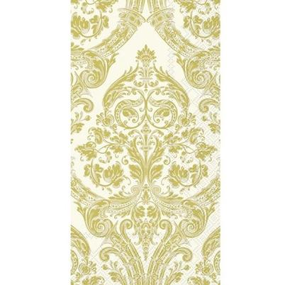 IHR Guest Towels Grandeur Cream Gold