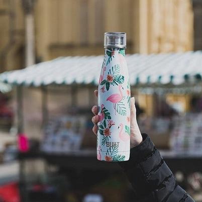 Built 500ml Stainless Steel Bottle Flamingo
