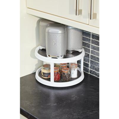 Copco 2-Tier White Lazy Susan Food Storage Solution
